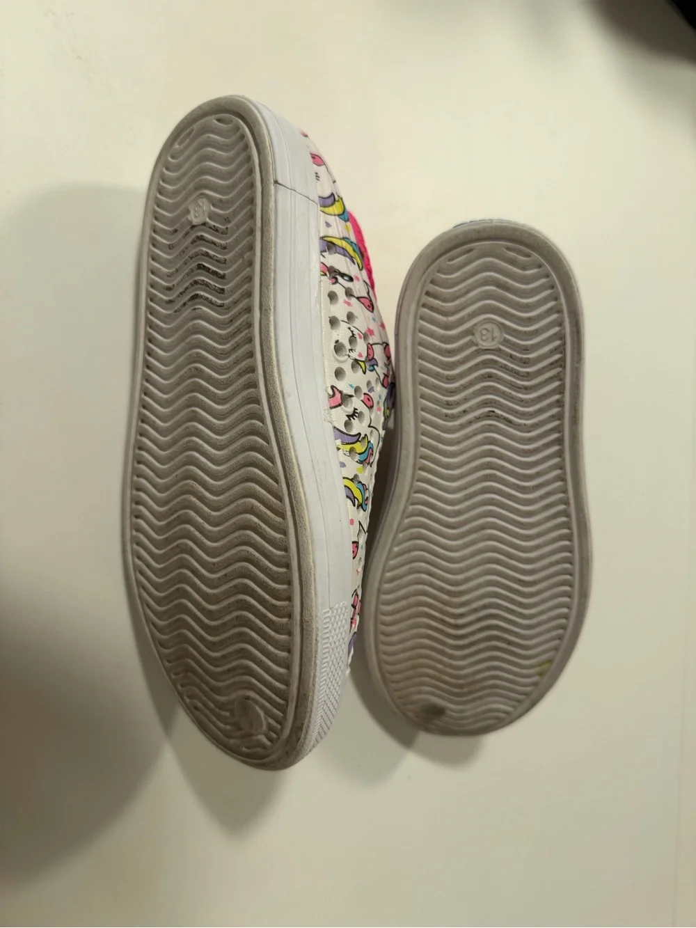 Skechers Foamies Guzman Steps Unicorn Girls Water Shoes Slip On - SZ 13